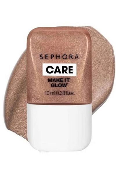 SEPHORA Make It Glow Liquid Highlighter Shade 02 Dawn Light Luminous Champagne Glow 10ml