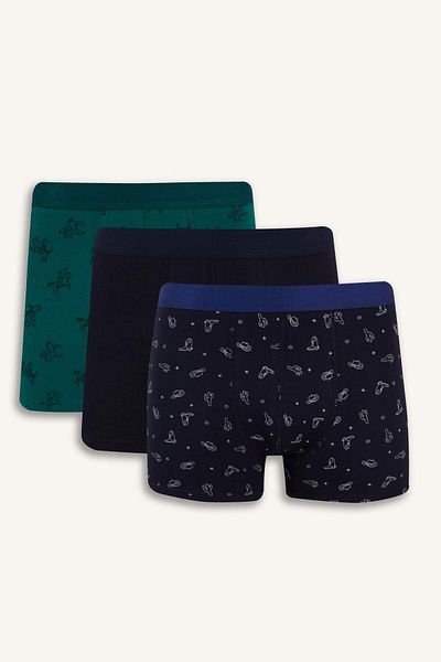 DeFacto Regular Fit Cactus Patterned 3-Piece Boxer E7211Ax25Sm
