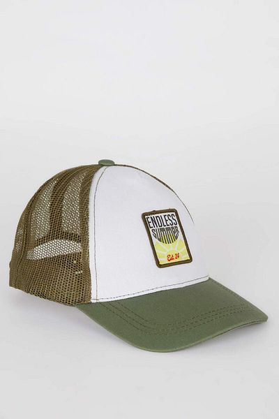 DeFacto Jungen-Baseball-Basketballkappe aus Gabardine mit Etikettendruck B7907A825SM