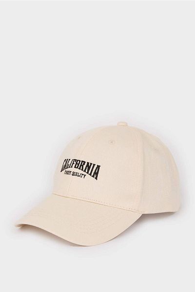 DeFacto Men's Label Printed Woven Baseball Basketball Cap D7820Ax25Sm