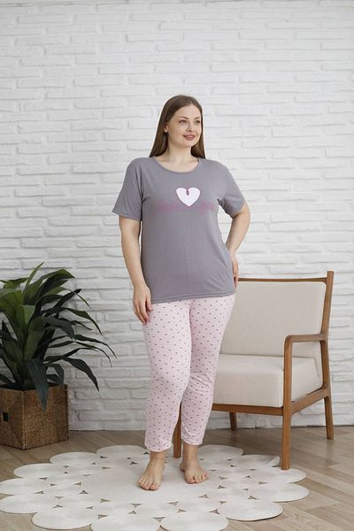SEBOTEKS Women's 100% Cotton Short-Sleeve Plus Size Pajamas Set 8000
