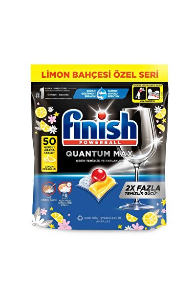 Finish max powerball Bulaşık Makinesi Deterjanı Kapsül Tablet Limon 50 Adet