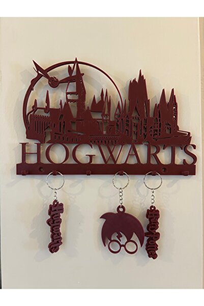 Atlas Lab Harry Potter Hogwarts Anahtarlık Askısı + 3 Anahtarlık 3D Baskı