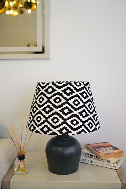 retro home design Antrasit Ayaklı Dokuma Siyah Beyaz Kumaş Şapkalı El Yapımı ...