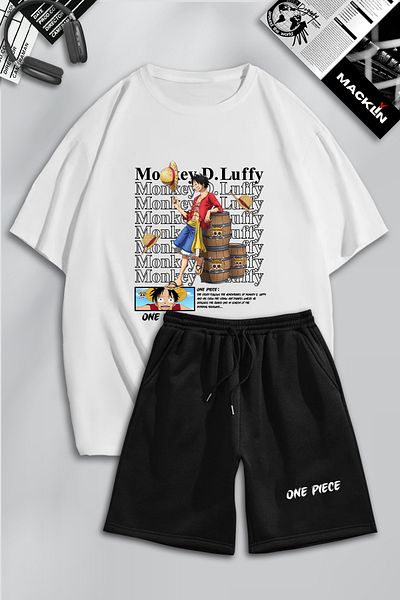 macklin Unisex One PieceMonkey D Anime με στάμπα μπλουζάκι και σορτς