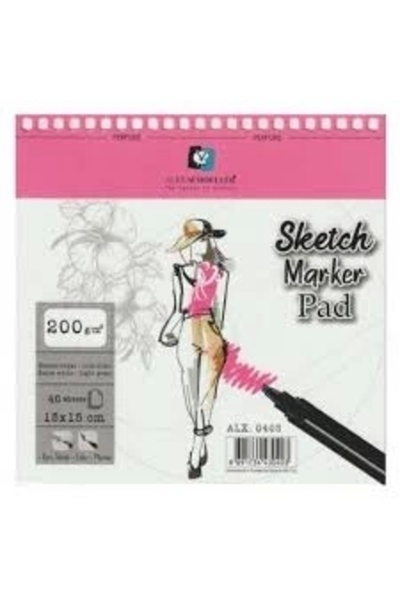 Alex Schoeller لوحة رسم حلزونية 200 جرام 15 × 15 سم 40 ورقة