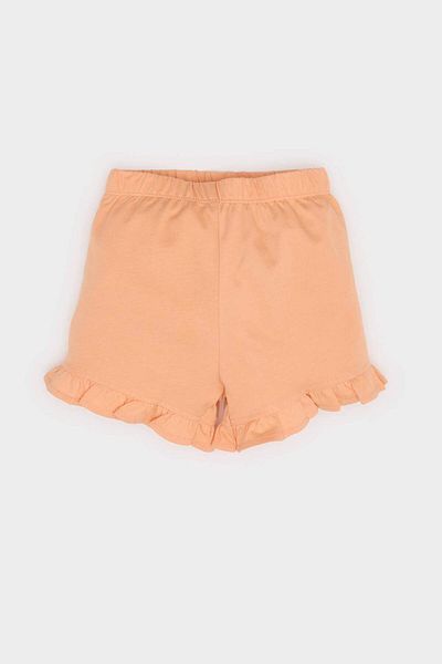 DeFacto Baby Girls Suit Set - Printed Short Sleeve T-Shirt and Elastic Waist Shorts Z9307A225Sm