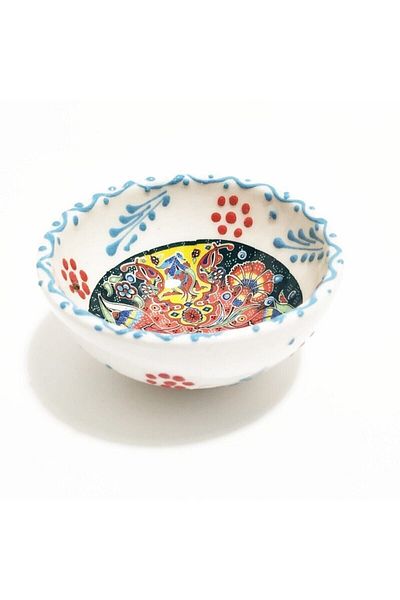 Otogar Çini 6-Piece Tile Motif Ceramic Bowl 8 cm Diameter