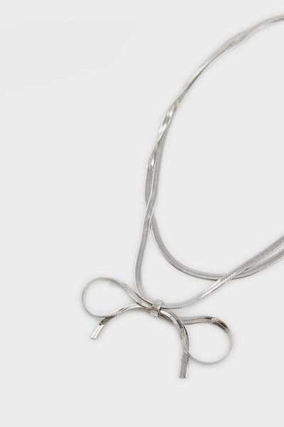 DeFacto Women's Silver Necklace E6722Axns