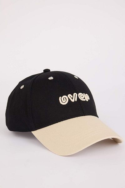 DeFacto Men's Label Printed Woven Baseball Basketball Cap D7833Ax25Sm