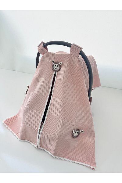Jaju Baby Cherrypie Powder Waffle Fabric Organic Lamb Design Stroller Cover