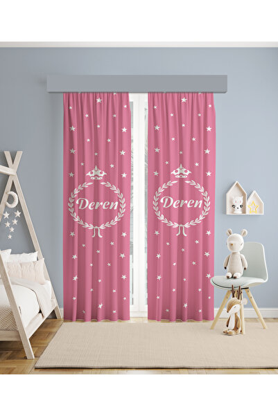 MEKTA HOME ДИТЯЧА ТА ДИТЯЧА КІМНАТА Рожева штора з візерунком у вигляді колос...