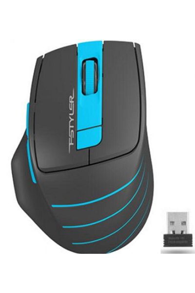 A4 Tech Mouse Wireless Optic A4Tech Fstyler FG30, 2000 dpi (Negru/Albastru)