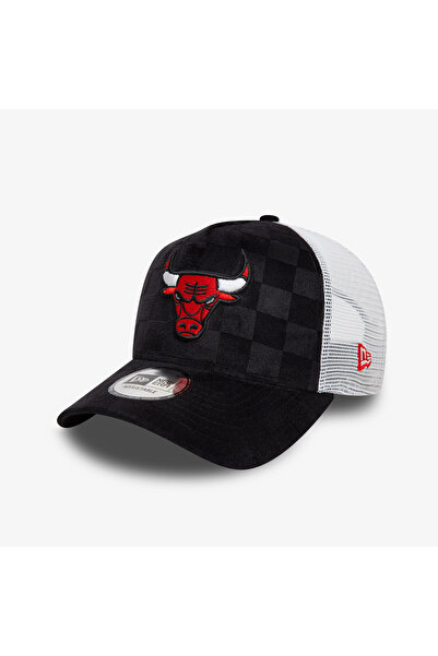NEW ERA Tonal Check 9Forty Chicago Bulls Unisex Siyah Şapka
