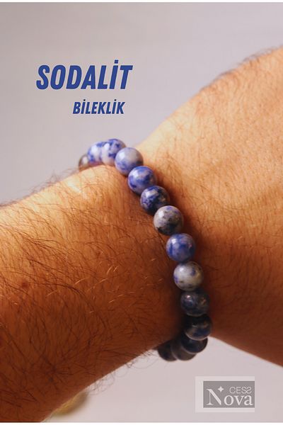 CessNova Certified 100% Original Sodalite 8 mm Natural Stone Bracelet
