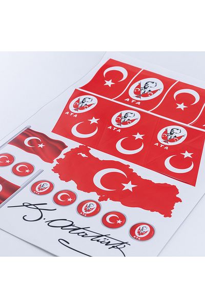 Bimotif Decorative National Holidays Set of 2 Sheets Stickers, 35X50 cm