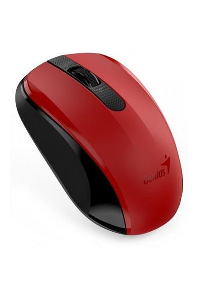 GENIUS Mouse Genius, NX-8008S, PC sau NB, wireless, 2.4GHz, optic, 1200 dpi, butoane/scroll 3/1, Rosu