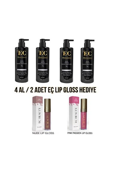 emrah çalışkan Eç Purple Shampoo Buy 4 / 2 Pieces Lip Gloss Gift (Nude / Pink)