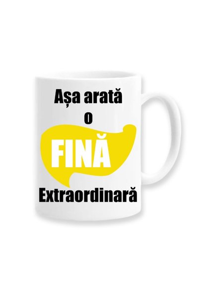 OEM Cana albă personalizată „Așa arată podoabă extraordinară”, INOVATIX. 330 ml