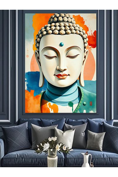 Tablomega Buddha's Peace Sound Decorative Canvas - Mdf Wooden Painting