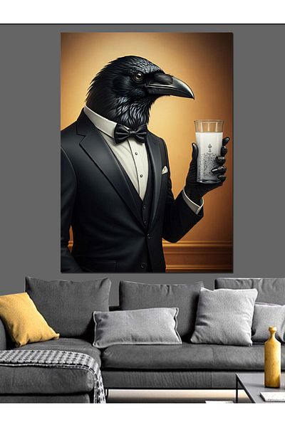 Tablomega Canvas Decorativ Corbă și Raki - Lemn MDF