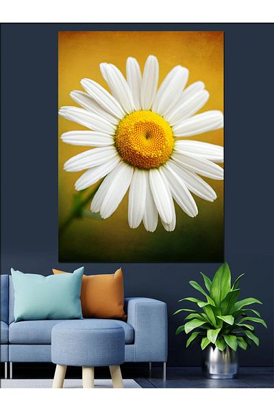 Tablomega Daisy and Innocence Decorative Canvas - Mdf Wooden Painting