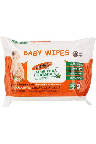 PALMER'S Aloe Vera Formula Baby Wipes-Vitamin E Chamomile & Aloe vera-20 wipes