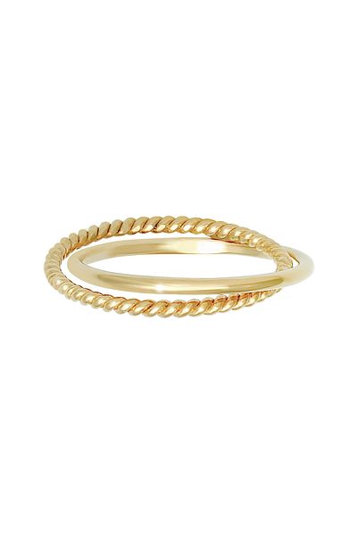 ELLI Ring Damen Wickel Klassisch Filigran Gedreht Trend Aus 925 Sterling Silber