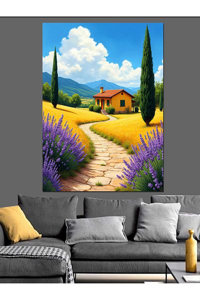 Tablomega Lavender Garden Peace Decorative Canvas - Mdf Wooden Painting