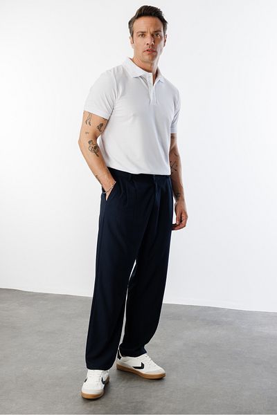 GENIUS STORE بنطال قماش فضفاض للرجال MEN'S-CLOTHES-PANTS