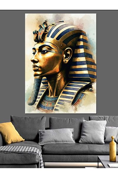 Tablomega Queen Pharaoh's Elegance Decorative Canvas - Mdf Wood Art Print
