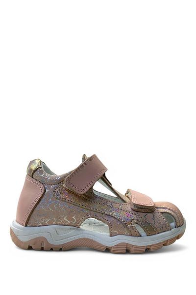 Tuğba Ortopedi 524 Orthopedic 100% Genuine Leather Girls Preschool Powder Corset Sandals
