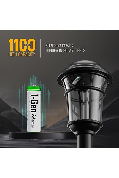 I Gen I-gen B112 8 Adet Aa 1100 Mah Şarj Edilebilir Kalem Pil 1.2v Ni-mh Şarj...