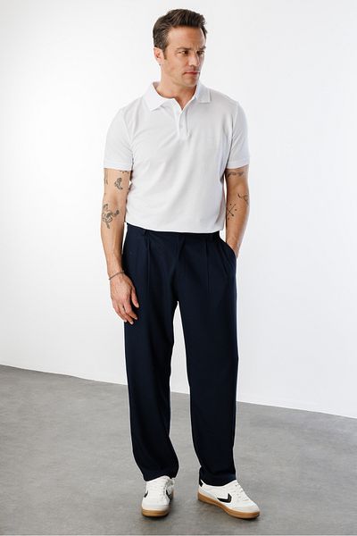 GENIUS STORE بنطال قماش فضفاض للرجال MEN'S-CLOTHES-PANTS