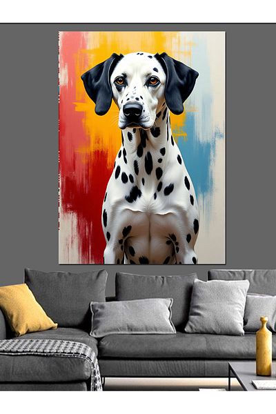 Tablomega Dalmatian Dog Portrait Decorative Canvas - Mdf Wooden Painting