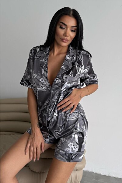 COCCOLARSI Colori Del Mondo Saten Kısa Pijama Takımı CDM2134