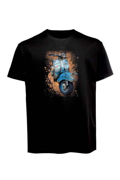 Baran Işık تي شيرت مطبوع عليه فيسبا باللون الأزرق للجنسين من القطن الممشط سوب...