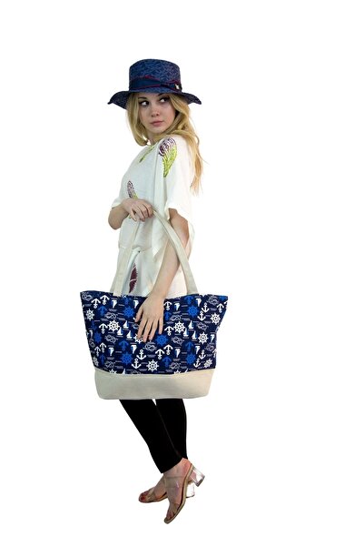 Bay Şapkacı طقم حقيبة الشاطئ وقبعة للنساء - BAY HATMAN