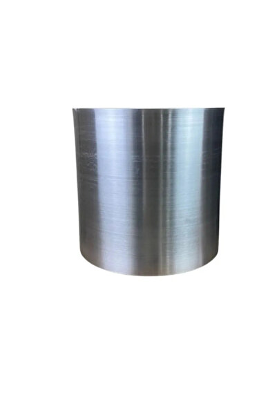 ERHAN FLOWERS ÇİÇEK & DEKORASYON Yuvarlak paslanmaz saksı gümüş 40X40