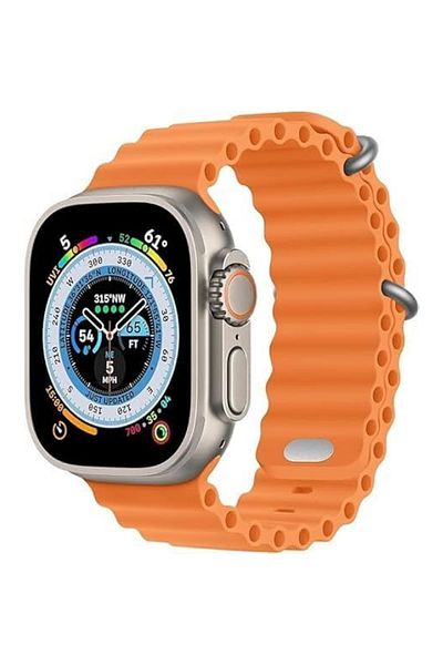 Generic Ocean Band Silicone Strap for Smart Watch 42/44/45/49mm, Compatible with Series 9/8/7/6/5/4/3/2/1/SE