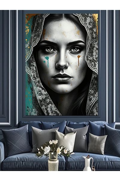 Tablomega Deep Looks Secret Decorative Canvas - Mdf Wooden Painting