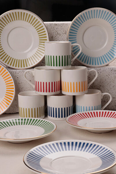 Store Porser Alya 12 Parça Mix Kahve Seti