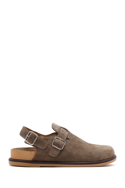 Derimod Women's Mink Back Tie Suede Leather Sandals 25Sfd 153410