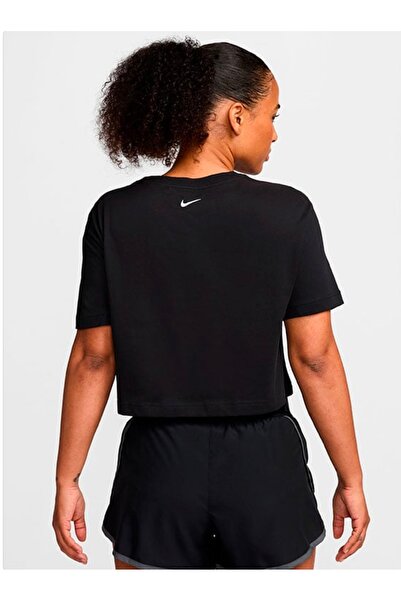 Nike Pro Graphic Cropped Training Short-Sleeve Siyah Kadın T-shirt
