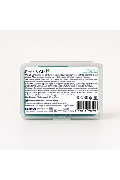 StopEver Well Tooth Fresh Gliss Tooth Floss - Plastic Box
