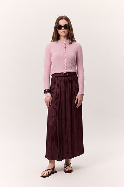 Manuka Topánky CRUSH SATIN SKIN CLARET RED