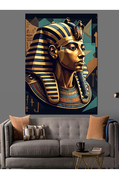 Tablomega Pharaoh's Glory Decorative Canvas - Mdf Wooden Painting