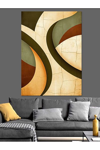 Tablomega Abstract Circular Colorful Drawings Decorative Canvas - Mdf Wooden Painting