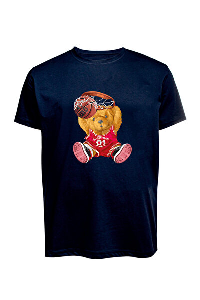 Baran Işık Tricou unisex pentru jucători de baschet, cu imprimeu cu ursuleț, ...
