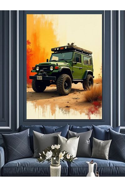Tablomega Green Cipl İn Adventure Decorative Canvas - Mdf Wooden Painting